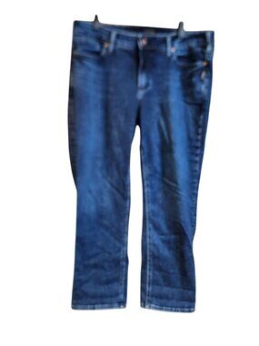 Silver Suki Mid Capri Jeans Dark Wash Mid Rise Stretch Denim Jeans Womens 16